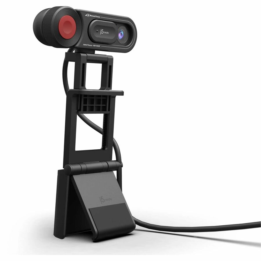 j5create JVU250 Webcam - 2 Megapixel - 30 fps - Black - USB Type A/USB Type C - 1 Each - JVU250