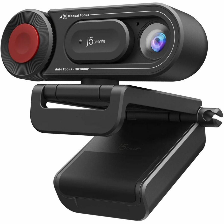 j5create JVU250 Webcam - 2 Megapixel - 30 fps - Black - USB Type A/USB Type C - 1 Each - JVU250
