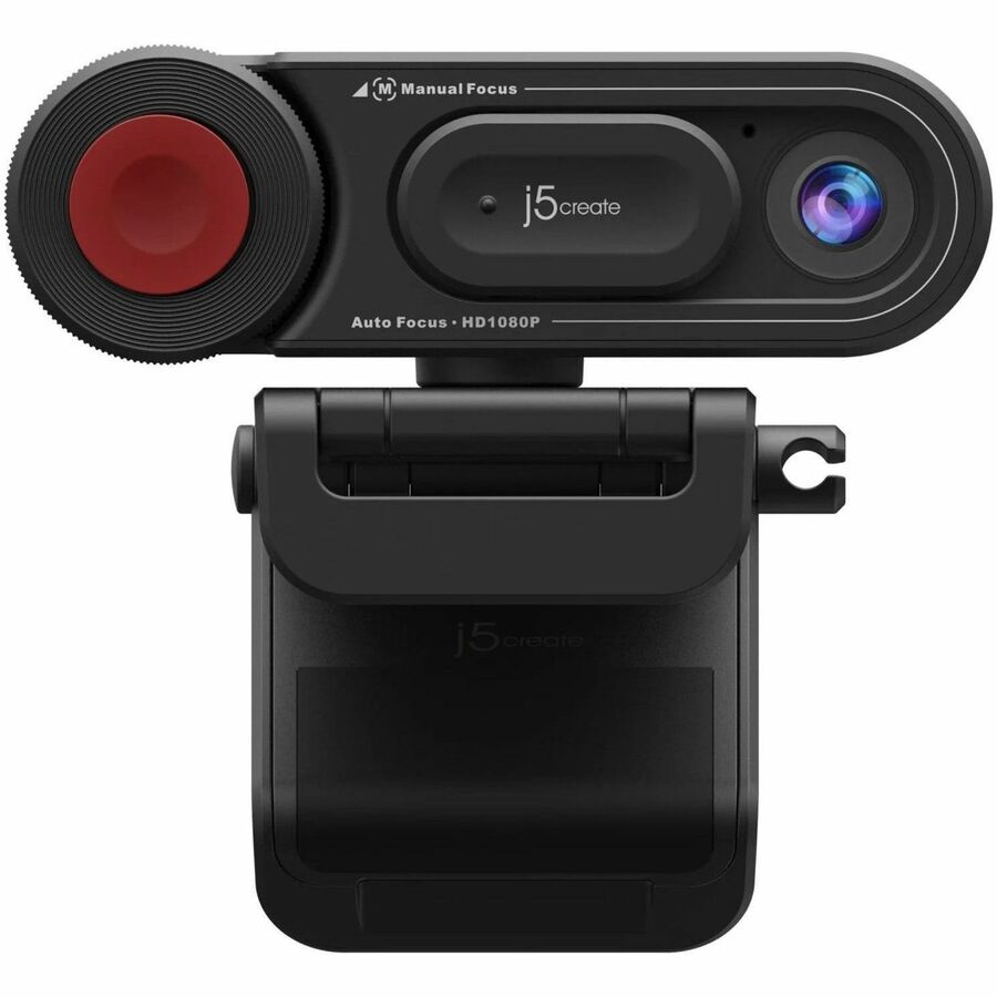 j5create JVU250 Webcam - 2 Megapixel - 30 fps - Black - USB Type A/USB Type C - 1 Each - JVU250