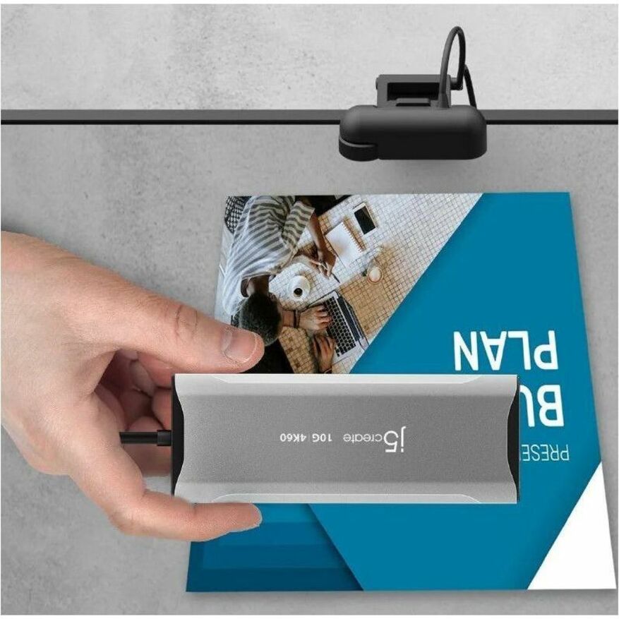 j5create JVU250 Webcam - 2 Megapixel - 30 fps - Black - USB Type A/USB Type C - 1 Each - JVU250