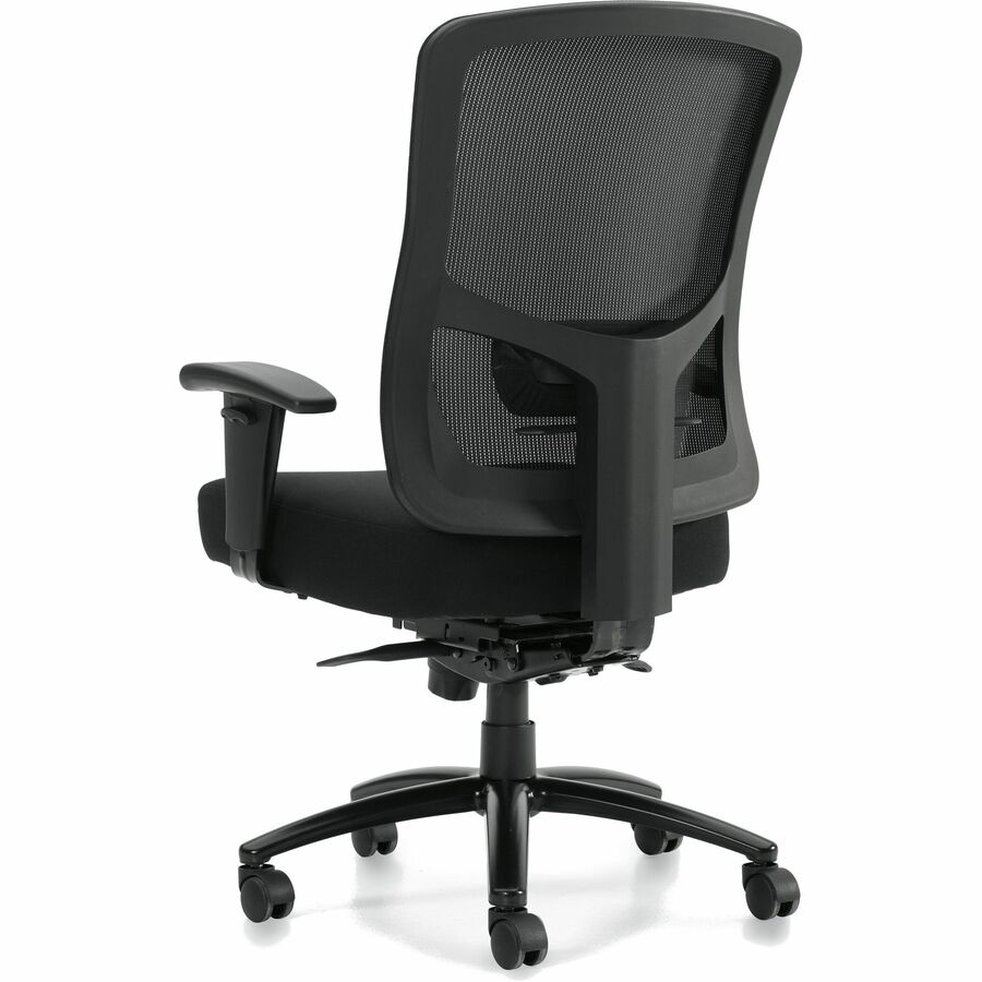 Raven 400 High Back Heavy Duty Synchro-Tilter, Mesh Back and Uph Seat, Black/Black - OTG10703B