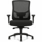 Raven 400 High Back Heavy Duty Synchro-Tilter, Mesh Back and Uph Seat, Black/Black - OTG10703B
