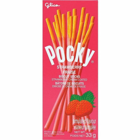 Pocky Strawberry Cream Covered Biscuit Sticks