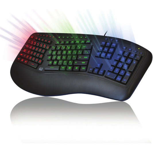Adesso AKB-150EB Color Illuminated Ergonomic Keyboard