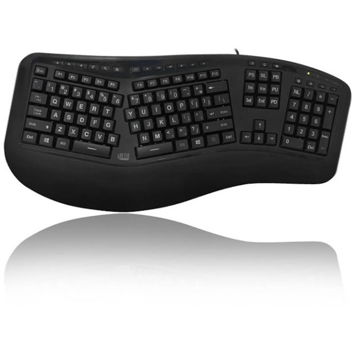 Adesso AKB-150EB Color Illuminated Ergonomic Keyboard - AKB-150EB-FR