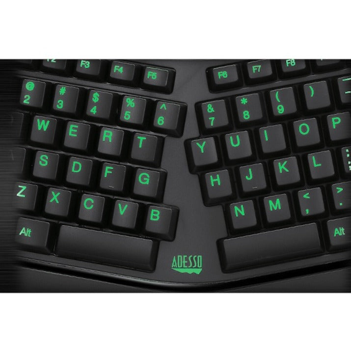 Adesso AKB-150EB Color Illuminated Ergonomic Keyboard - AKB-150EB-FR