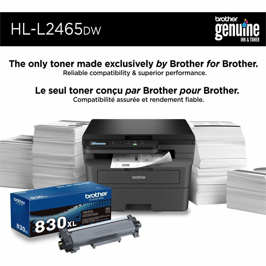 Brother HL-L2465DW Wired & Wireless Laser Multifunction Printer - Monochrome - HLL2465DW