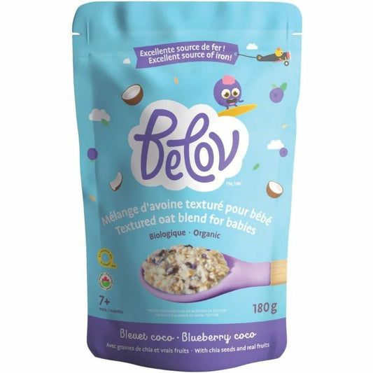 Belov Cereal Textured Oat Blend For Babies- Organic Blueberry Coconut