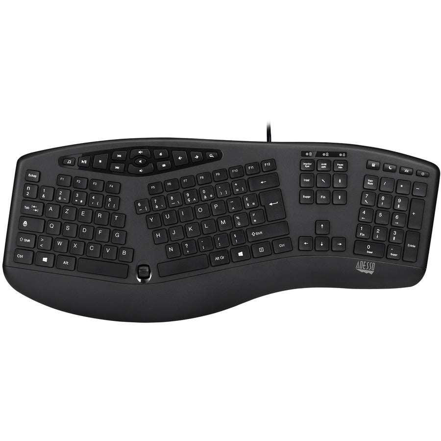Adesso AKB-160UB TruForm Ergonomic Desktop Keyboard - AKB-160UB-FR