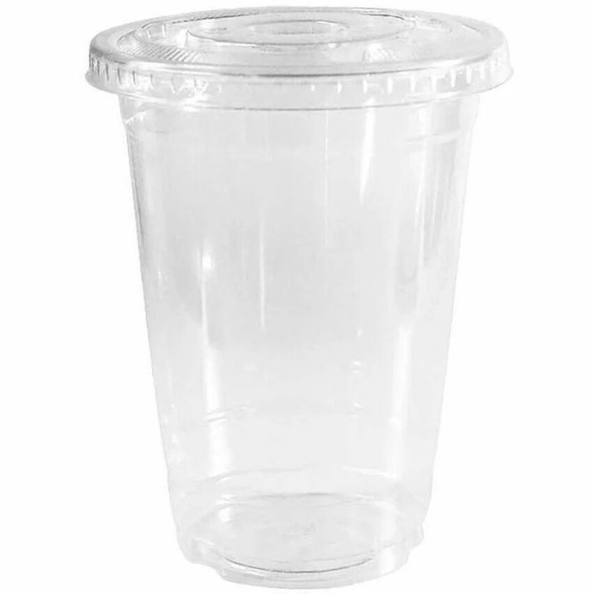 Globe PET Lids with Hole Flat - 6521