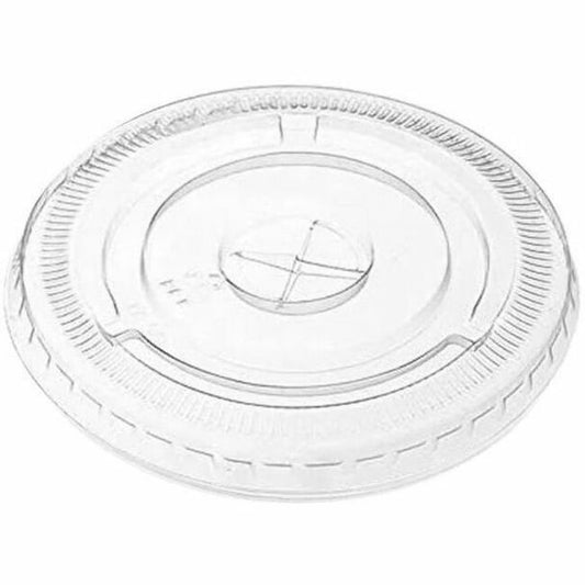 Globe PET Lids with Hole Flat