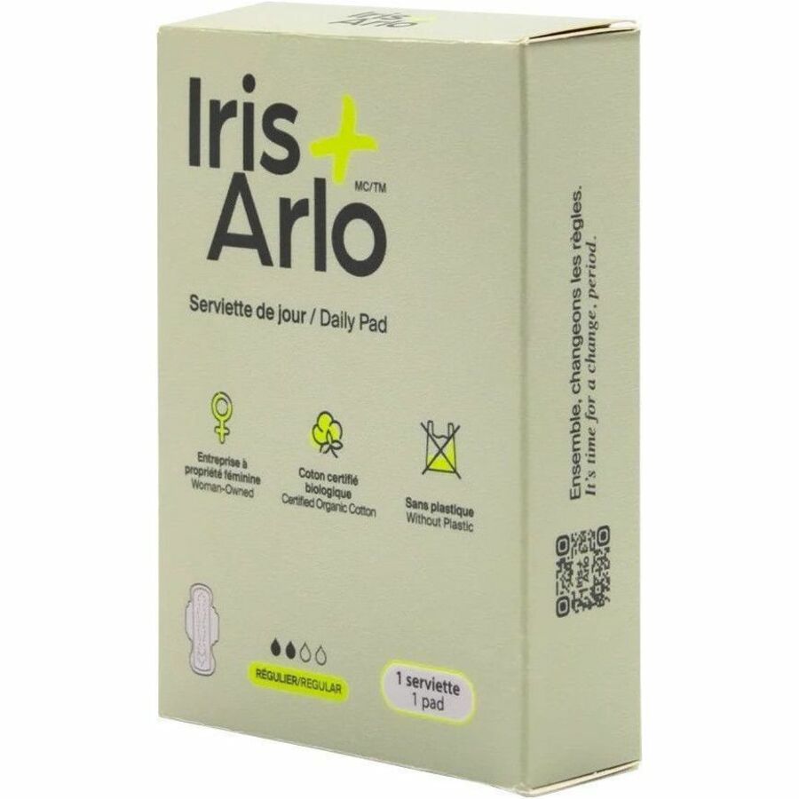 Iris + Arlo Bulk - 100% Organic Cotton Daily Pad Individual Box - 3-2-250-1-3
