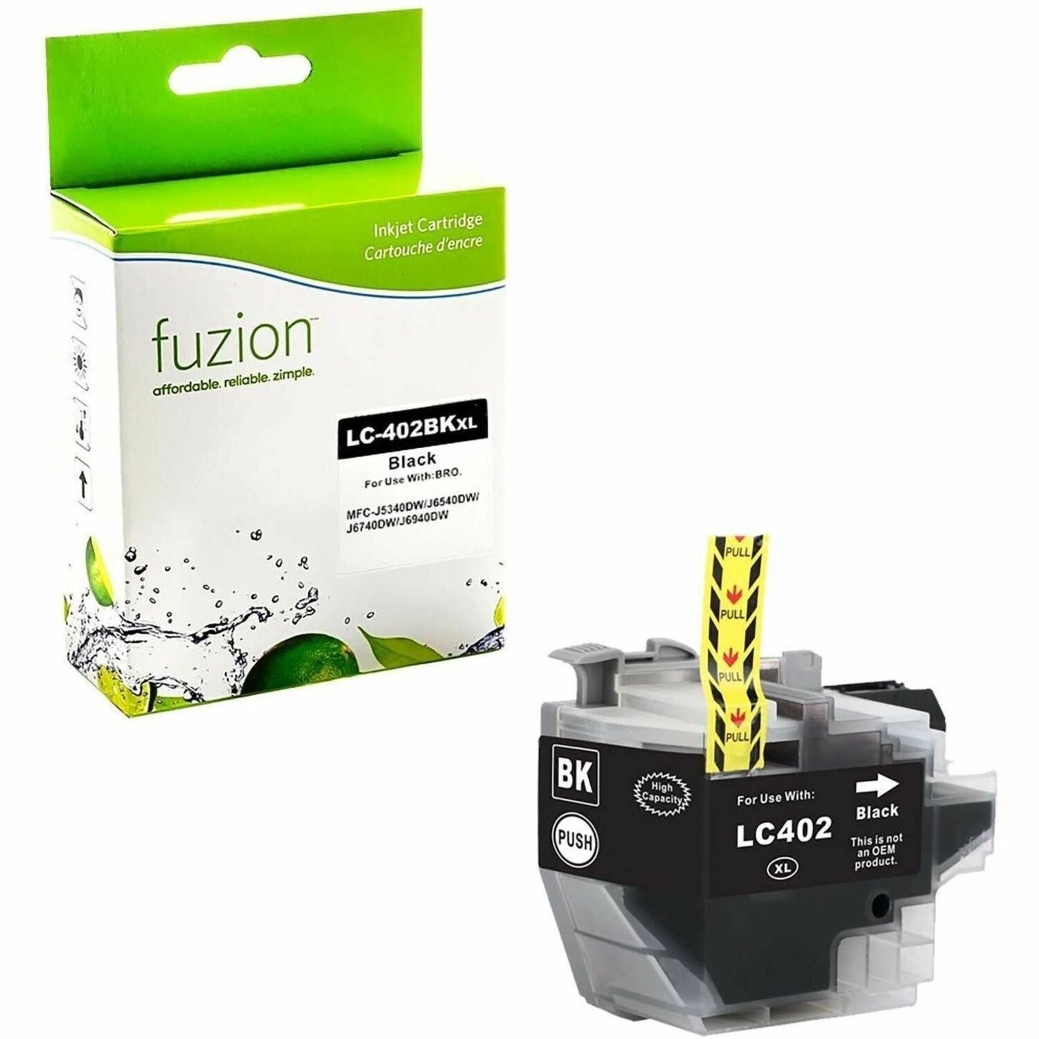 fuzion Compatible Inkjet for Brother LC402XLBKS - Black