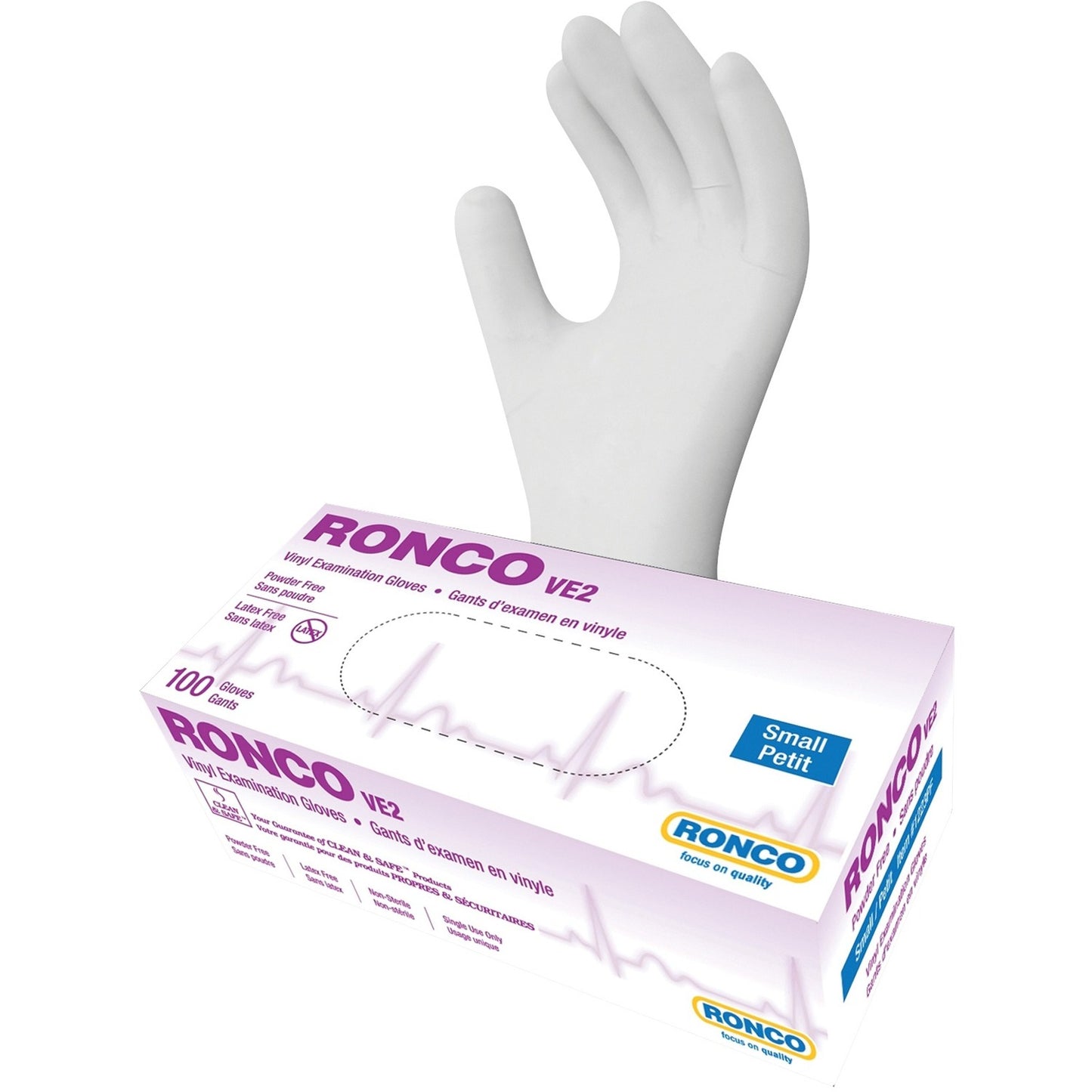 RONCO VE2 Vinyl Examination Glove (4 mil)