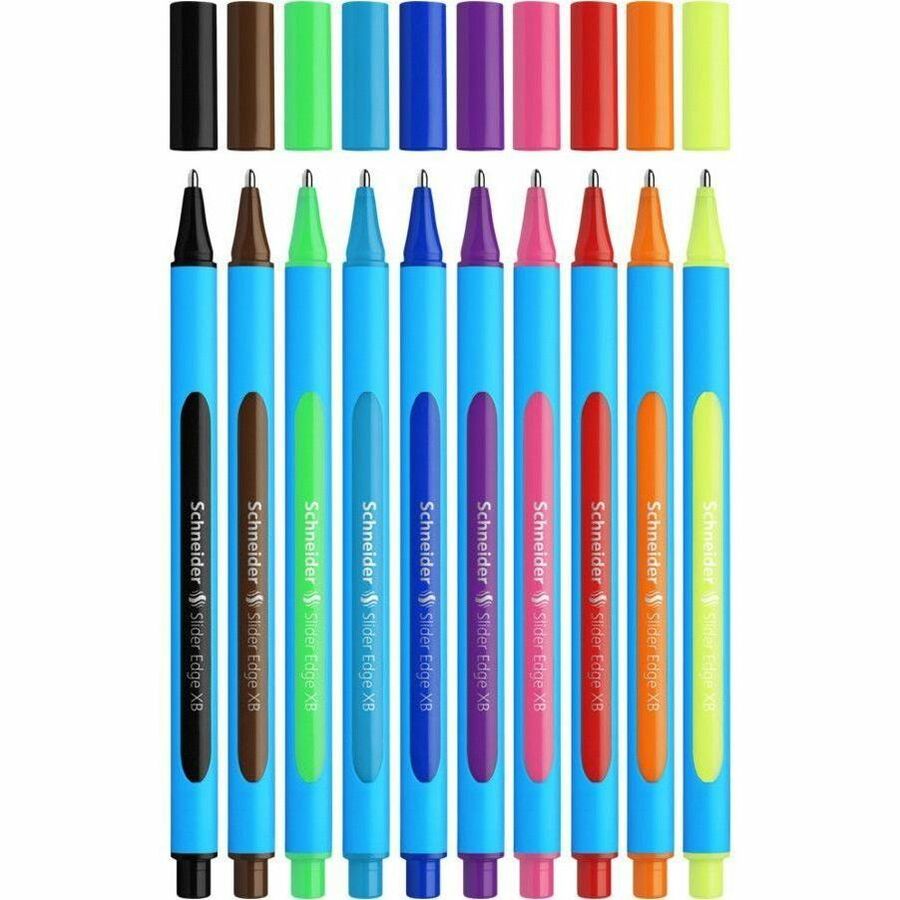 Schneider Slider Edge Ball Point Pens Assorted Colours 10/pkg - RS152290