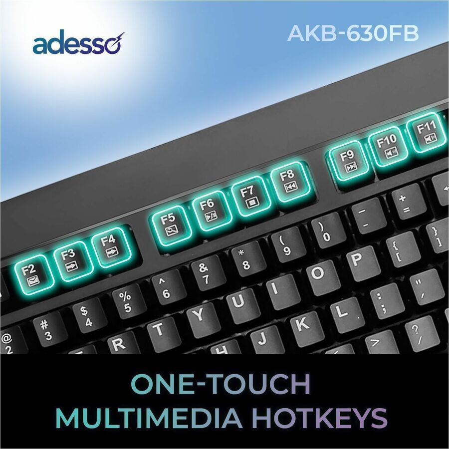 Adesso EasyTouch AKB-630FB Keyboard - AKB-630FB
