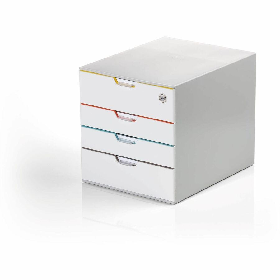 VARICOLOR&reg; MIX SAFE 4 DRAWER UNIT with top lockable draw which keeps important and confidential documents locked away and helps support GDPR. - 762627