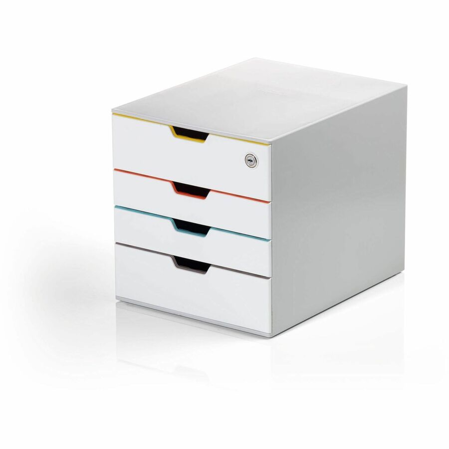 VARICOLOR&reg; MIX SAFE 4 DRAWER UNIT with top lockable draw which keeps important and confidential documents locked away and helps support GDPR. - 762627