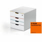 VARICOLOR&reg; MIX SAFE 4 DRAWER UNIT with top lockable draw which keeps important and confidential documents locked away and helps support GDPR.