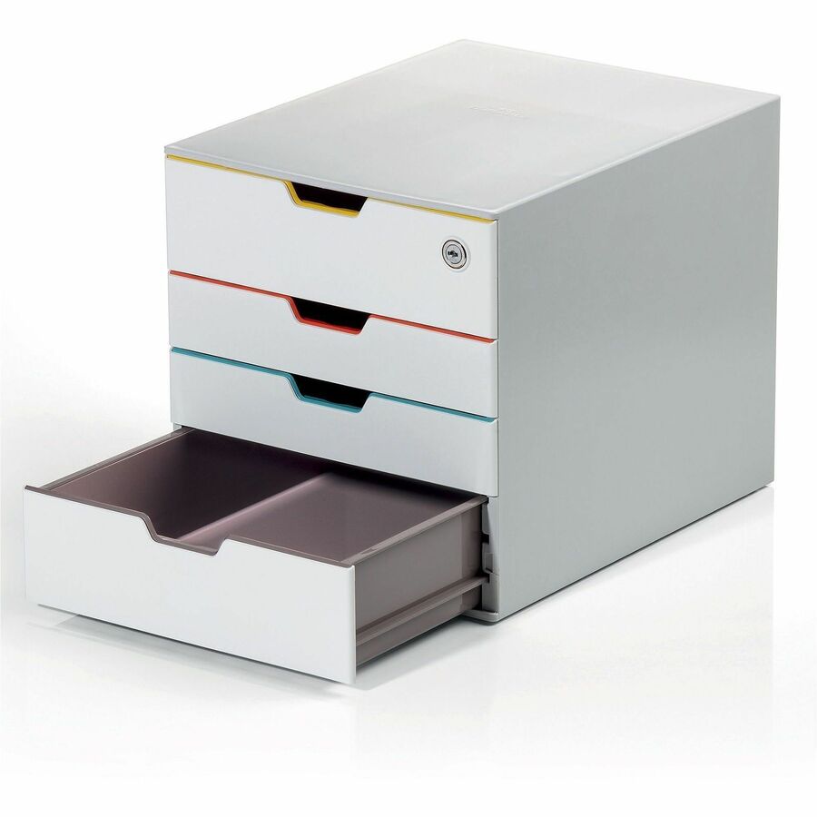 VARICOLOR&reg; MIX SAFE 4 DRAWER UNIT with top lockable draw which keeps important and confidential documents locked away and helps support GDPR. - 762627