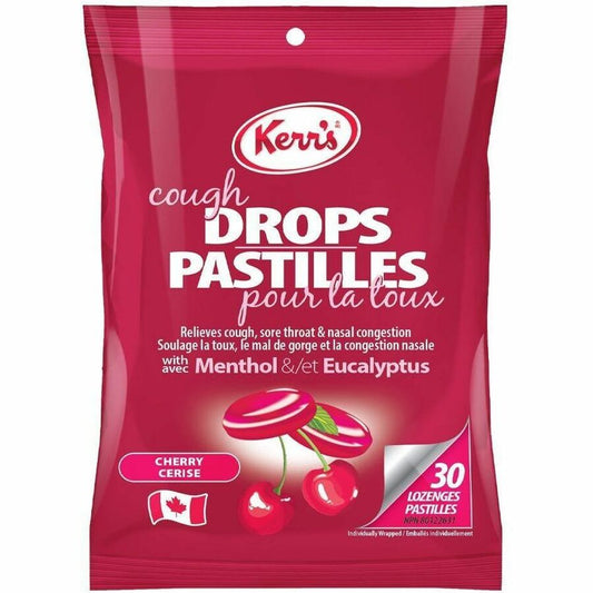 Kerr's Cherry Menthol Eucalyptus Cough Drops