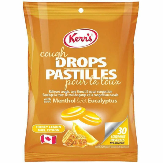 Kerr's Honey Lemon Menthol Eucalyptus Cough Drops