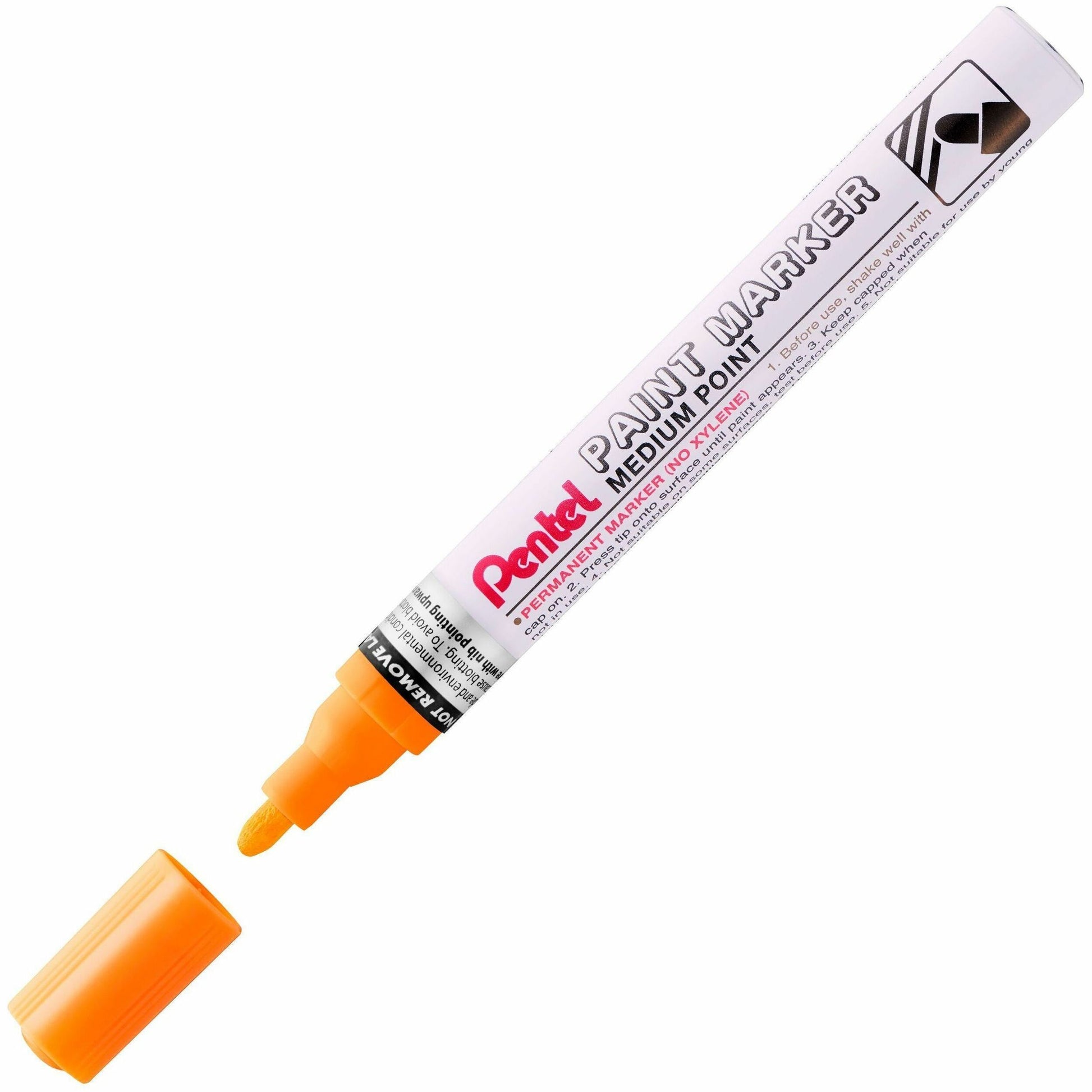 Pentel Paint Marker, Medium Point, Bullet Tip, Orange Ink
