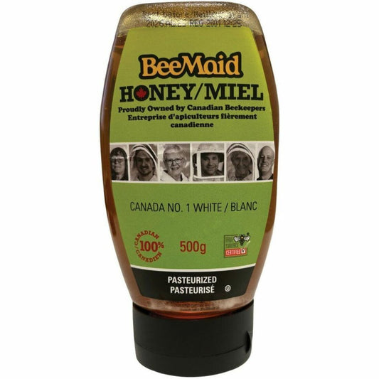 Bee Maid Liquid Honey, Canada No.1 White, 500g