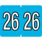 Pendaflex End Tab Year Labels - 2026 - Light Blue, 500/Box - 06726
