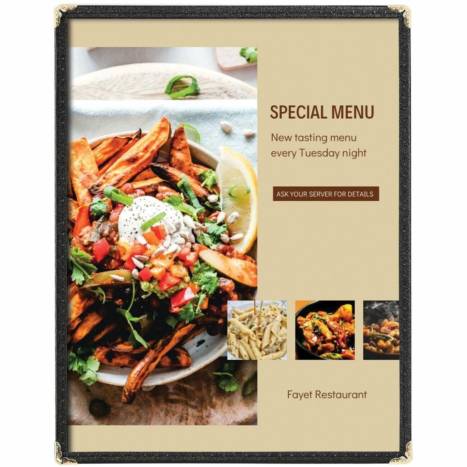 Deflecto Double-Sided Menu Cover
