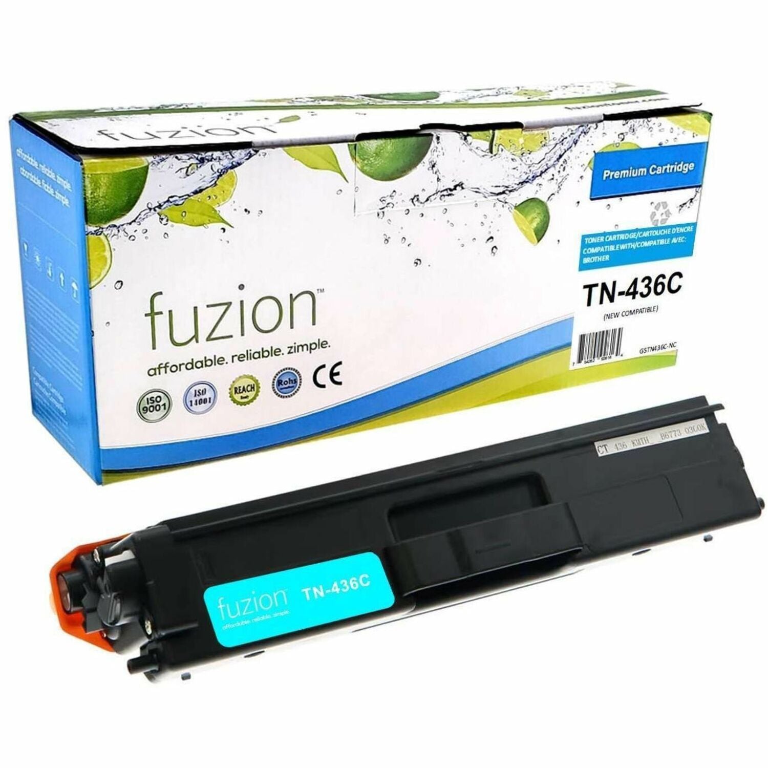 fuzion Compatible Toner Super High Yield for Brother TN436C - Cyan