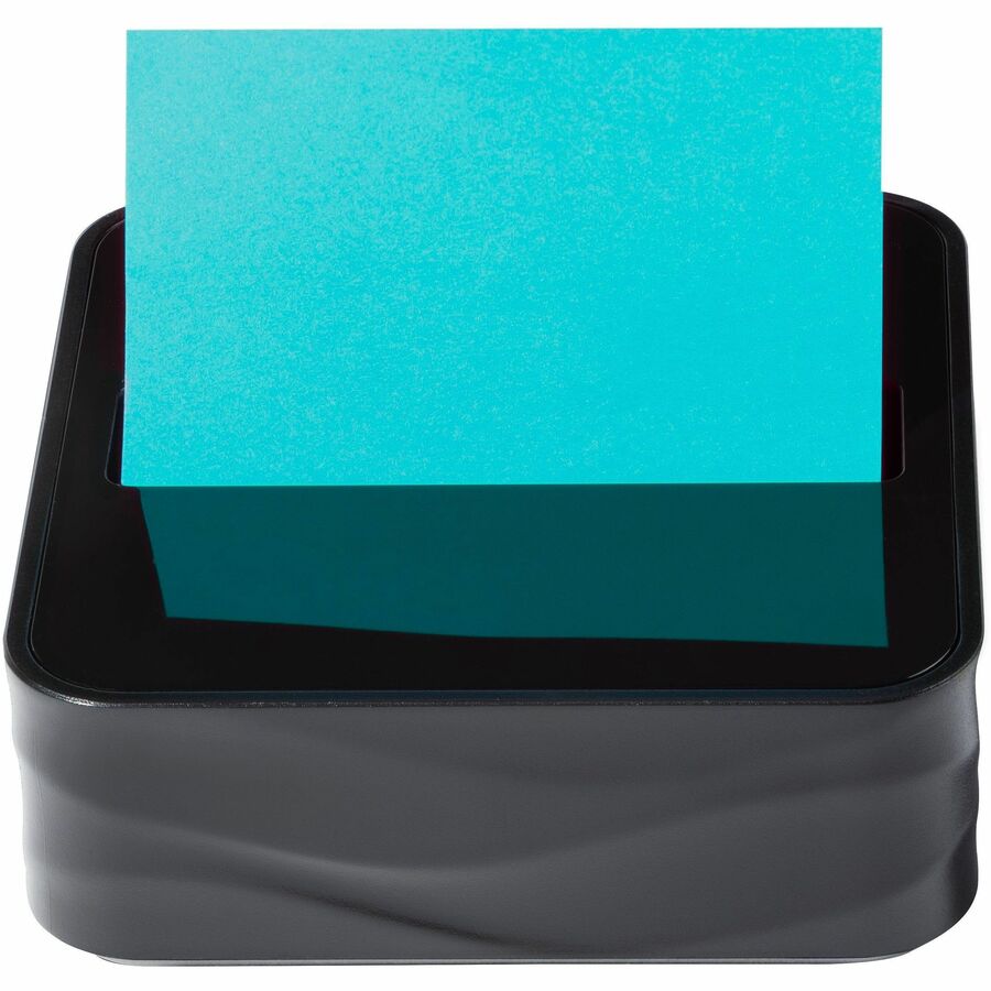 Post-it&reg; Pop-Up Notes Dispenser for 3 in x 3 in Notes, Wave Design - Black - WAVE-330-BK