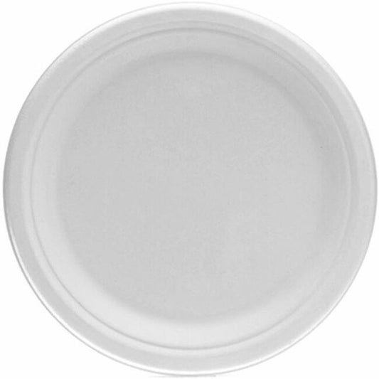 VICTORIA BAY Plate 9" Plant Fibre White Round, 125/Pack