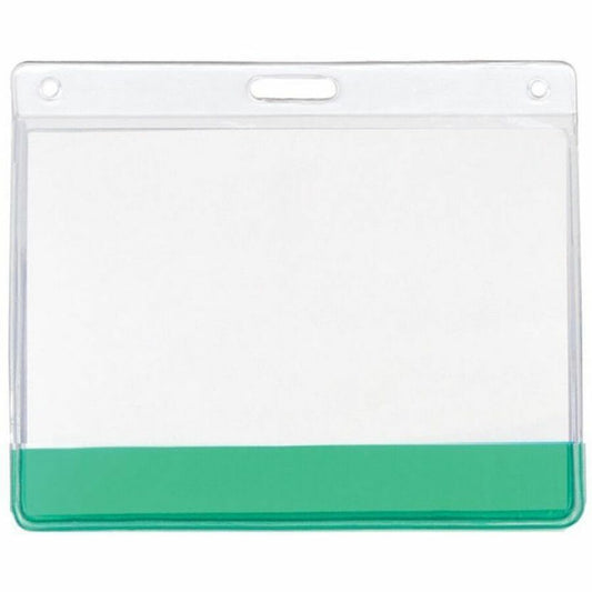 Avery Translucent Colour Bar Vinyl Name Tag Holders Pack of 10 Holders, Green