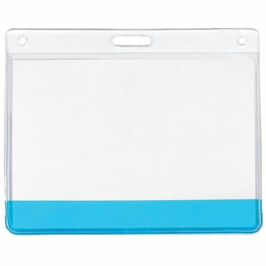 Avery Translucent Colour Bar Vinyl Name Tag Holders Pack of 10 Holders, Blue