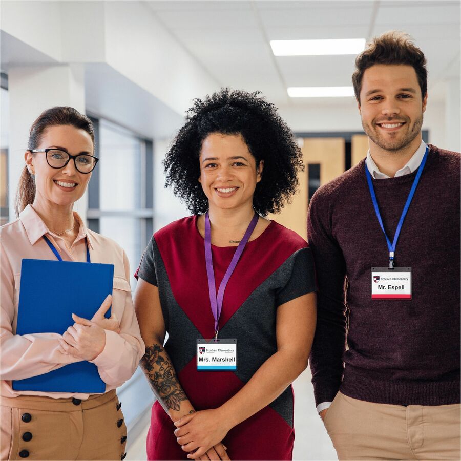 Avery&reg; Translucent Colour Bar Vinyl Name Tag Holder - 45909