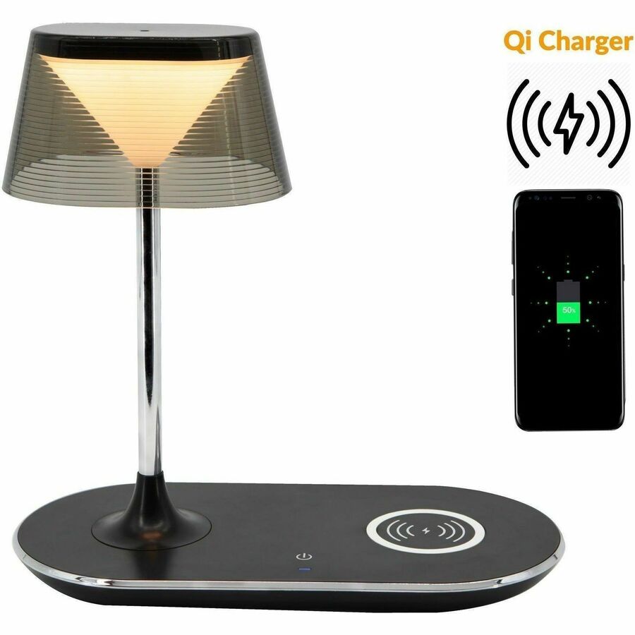DAC&reg; MP-328 LED Desk Lamp with Wireless Charging, Black - 02356