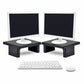 DAC&reg; Stax MP-107x2 Ergonomic Height-Adjustable Monitor Riser/Laptop Stand, Black, 2 Pack - 02160