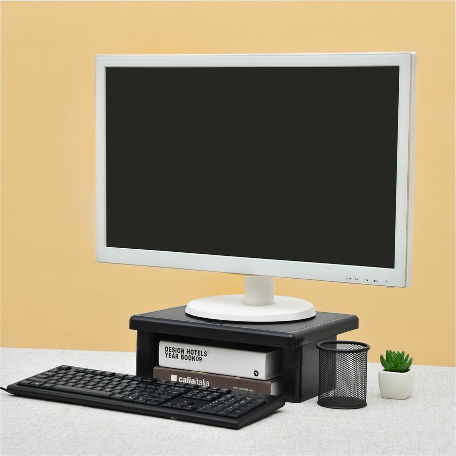 DAC&reg; Stax MP-107x2 Ergonomic Height-Adjustable Monitor Riser/Laptop Stand, Black, 2 Pack - 02160