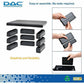 DAC&reg; Stax MP-107x2 Ergonomic Height-Adjustable Monitor Riser/Laptop Stand, Black, 2 Pack - 02160