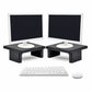 DAC&reg; Stax MP-107x2 Ergonomic Height-Adjustable Monitor Riser/Laptop Stand, Black, 2 Pack - 02160