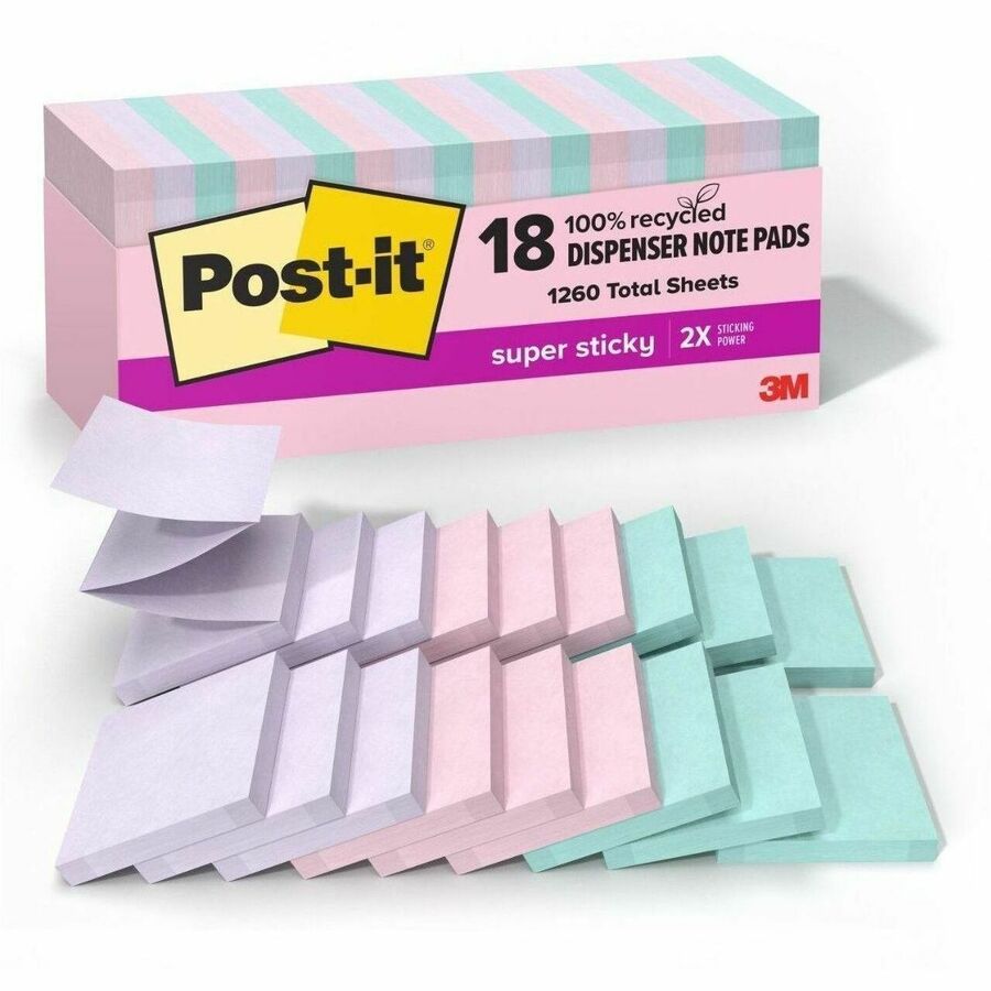Post-it 3"x3" Notes Pastel18PK - R330-18SSNRPCP
