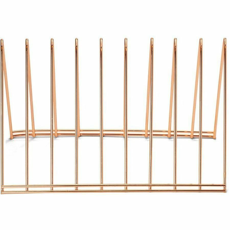 Officemate Triangular Wire File Sorter, Rose Gold - 93151