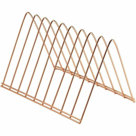 Officemate Triangular Wire File Sorter, Rose Gold