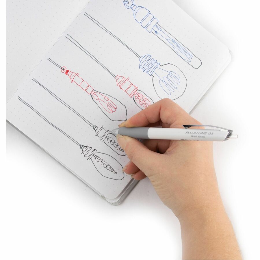 Pentel Floatune, Retractable Advanced Rollerball Pen, 0.3mm Tip, Black Ink - BZN203-A