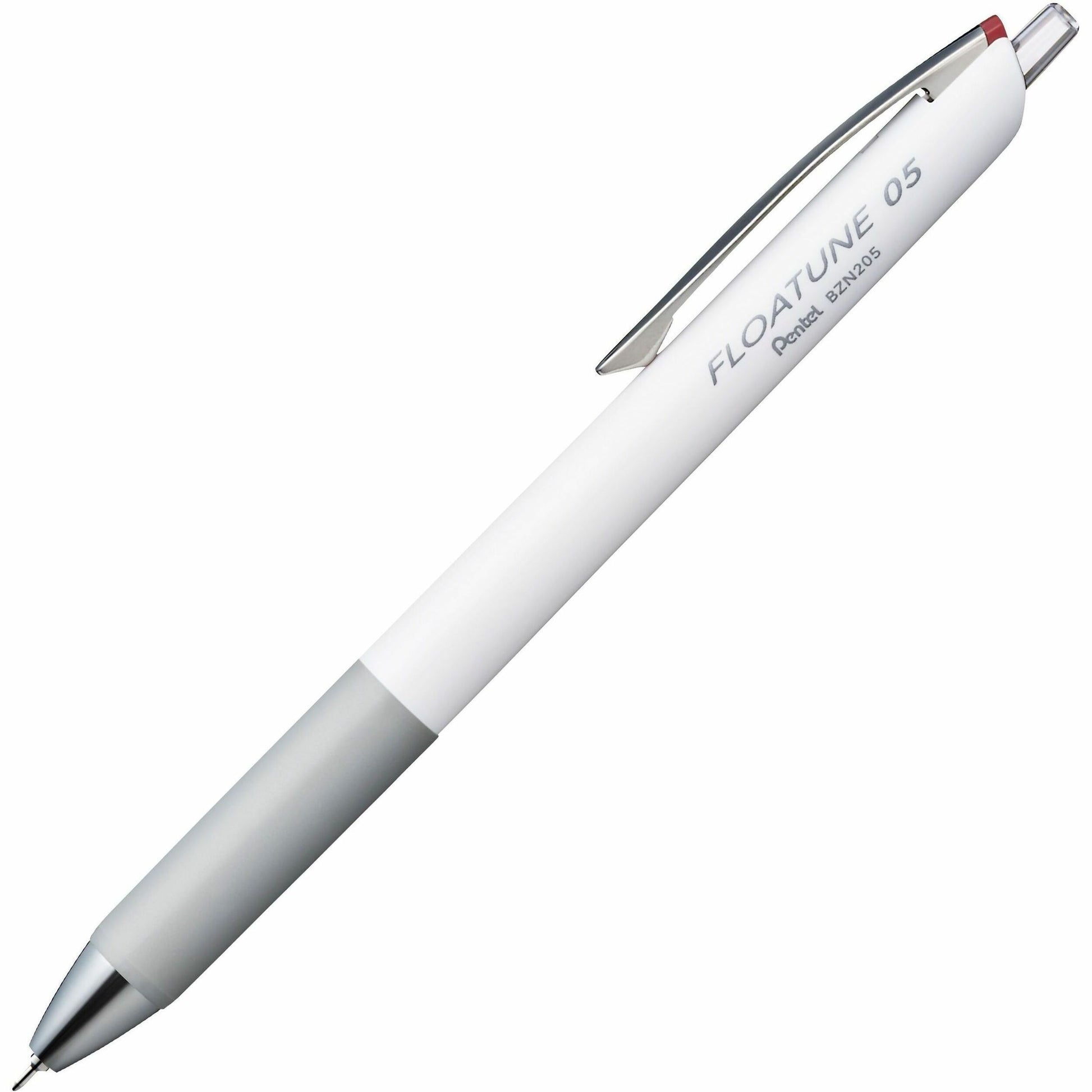 Pentel Floatune, Retractable Advanced Rollerball Pen, 0.5mm Tip, Red Ink