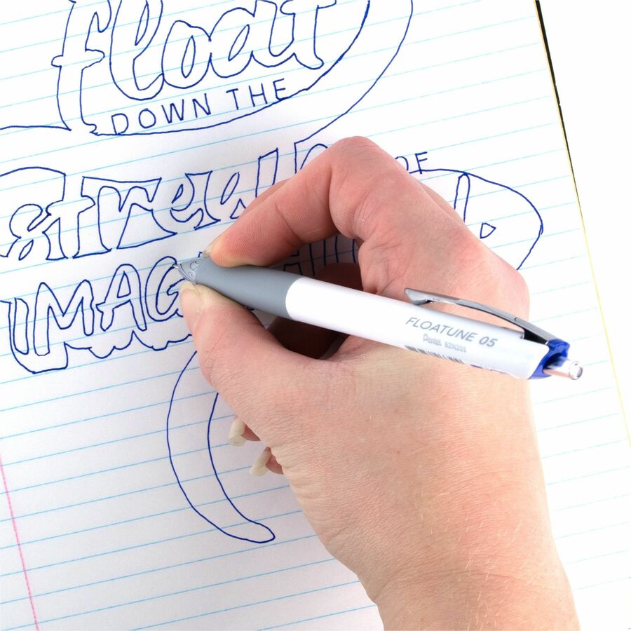 Pentel Floatune, Retractable Advanced Rollerball Pen, 0.5mm Tip, Blue Ink - BZN205-C