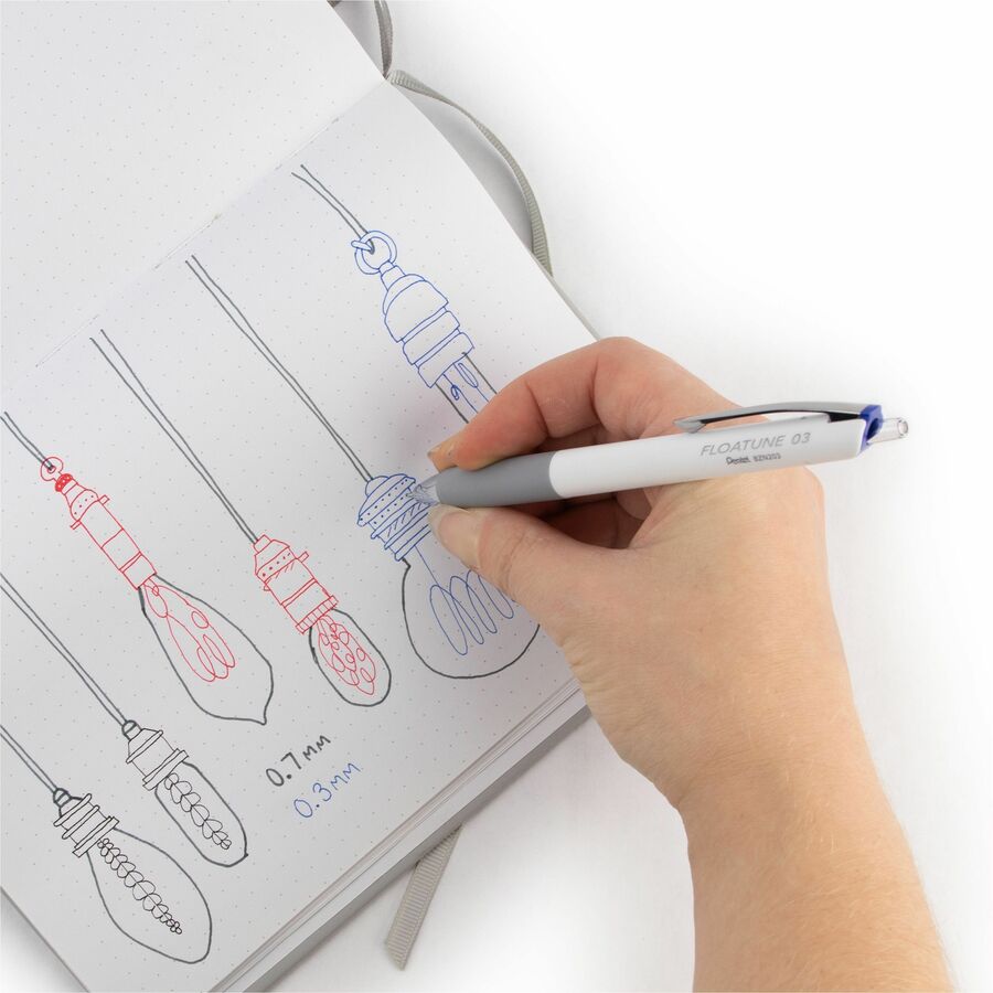 Pentel Floatune, Retractable Advanced Rollerball Pen, 0.3mm Tip, Blue Ink - BZN203-C