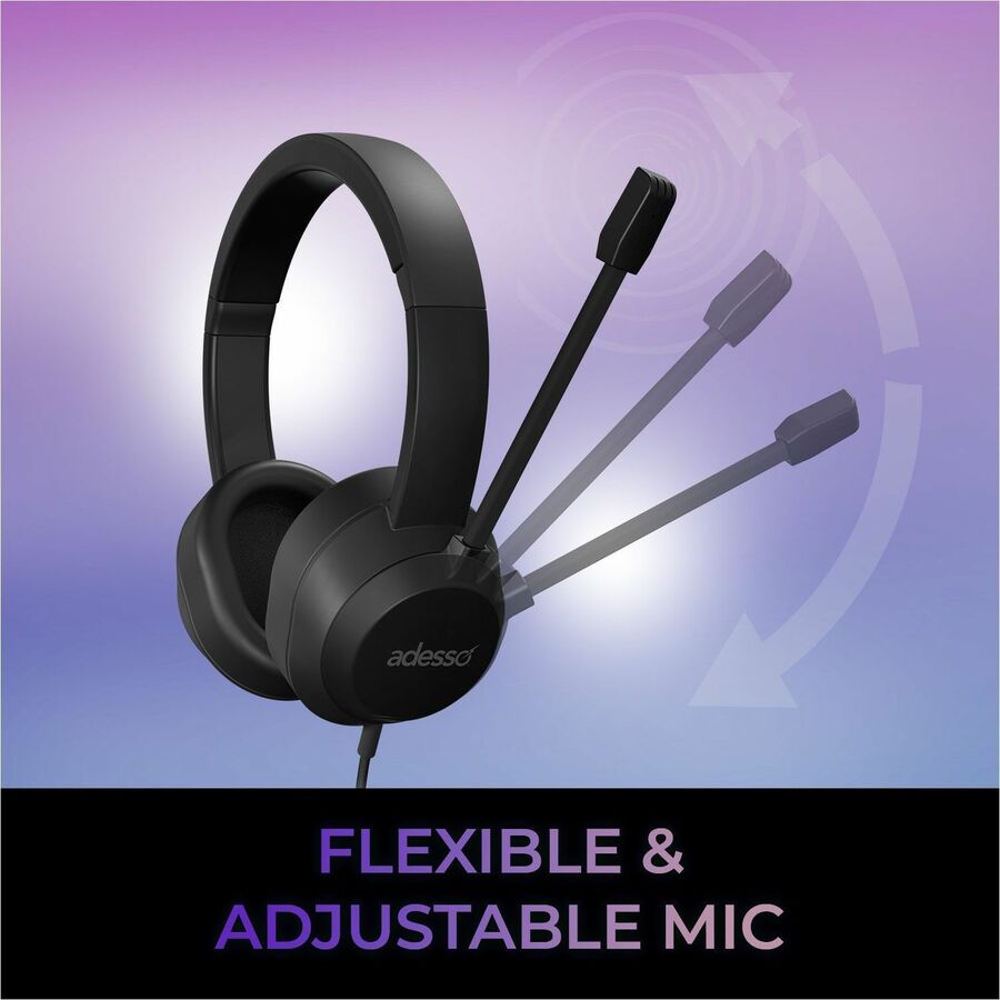 Adesso Xtream P7 Wired Stereo Headset With AI Controls - XtreamP7