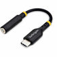 StarTech.com 5in (12.7cm) USB-C Audio Adapter to 3.5mm Headphone/Headset Jack, USB Type-C Aux Dongle, 32-bit DAC, For Laptop/Phone/Tablet